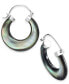 Фото #1 товара Серьги Macys Black MotherofPearl Hoop