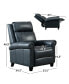 Фото #4 товара Wide Genuine Leather Manual Ergonomic Recliner(Leather material)