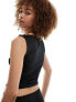 Фото #5 товара Basic Pleasure Mode hook and eye slinky vest top in black