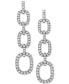 ფოტო #6 პროდუქტის Diamond Pavé Chain Link Drop Earrings (5/8 ct. t.w.) in 14k White or Yellow Gold