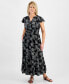 Petite Iris Dreams Ruffled Tiered Maxi Dress, Created for Macy's