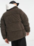 Columbia Puffect sherpa puffer jacket in brown Exclusive at ASOS