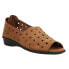 Фото #2 товара Sesto Meucci Evonne Nubuck Perforated Slip On Womens Brown Flats Casual 407081-