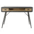 Desk DKD Home Decor 118 x 52 x 84 cm Fir Natural Metal Light grey