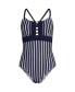 Women's Chlorine Resistant Lace Up One Piece Swimsuit