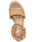 Фото #4 товара Women's April Ankle-Strap Raffia-Wedge Sandals