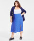 ფოტო #1 პროდუქტის Trendy Plus Size Leopard-Print Slip Midi Skirt, Created for Macy's