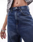 Topshop high rise Baggy jeans in mid blue