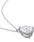 Фото #3 товара Macy's lab-Created Moissanite Pear-Cut 17" Pendant Necklace (3-1/4 ct. t.w.) in 14k White Gold