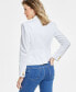 Фото #2 товара Women's Denim Single-Button Blazer, Created for Macy's