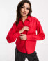 Noisy May shirt with back cutout in red