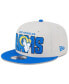 Фото #4 товара Men's Stone, Royal Los Angeles Rams 2023 NFL Draft 9FIFTY Snapback Adjustable Hat
