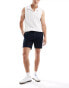 Фото #2 товара ASOS DESIGN 2 pack skinny chino shorts in stone & dark navy save