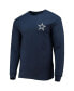 ფოტო #3 პროდუქტის Men's Navy Dallas Cowboys #1 Dad Long Sleeve T-shirt