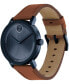 ფოტო #2 პროდუქტის Men's Bold Evolution 2.0 Swiss Quartz Cognac Leather Watch 40mm
