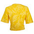 Фото #3 товара Футболка женская Diadora Manifesto Cropped Floral Crew Neck Short Sleeve Yellow 100% хлопок