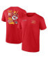 ფოტო #1 პროდუქტის Men's Red Kansas City Chiefs Split Zone T-Shirt