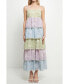 Фото #4 товара Women's Floral Print Maxi Tiered Dress
