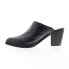 Фото #5 товара Diba True No Vella 57514 Womens Black Leather Slip On Heeled Sandals Shoes