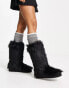 Фото #2 товара Monki furry boot in black