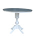 Фото #4 товара 36" Round Top Pedestal Counter Height Dining Table with 12" Leaf