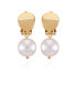 Фото #1 товара Gold-Tone Imitation Pearls Drop Clip On Earrings