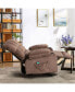 Фото #4 товара Recliner Chair Massage Heating Sofa With USB And Side Pocket 2 Cup Holders (Brown)