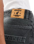 Basic Pleasure Mode brody pleated denim jorts in charcoal Черный, W36 - фото #3