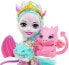 Фото #4 товара Enchantimals GYJ09 - Deanna Dragon Family Play Set Doll (15.2 cm) with 3 Dragon Figures and 4 Accessories from the Royals Collection, Great Gift for Children from 3 to 8 Years