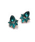 ფოტო #1 პროდუქტის Women's Green Teardrop Cluster Drop Earrings