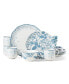 Фото #1 товара Butterfly Meadow Cottage 16 Pc Dinnerware Set, Service for 4