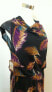 Фото #3 товара Платье женское Ellen Tracy с вставками из искусственной кожи Горчично-фиолетово-коричневое S