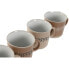 Фото #3 товара Набор кофейных чашек Home ESPRIT Керамика Коричневый 180 мл 4 предмета