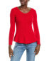 Sofiacashmere Peplum Rib Scoop Neck Cashmere Sweater Women's