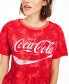 ფოტო #3 პროდუქტის Juniors' Coca-Cola Tie-Dye T-Shirt