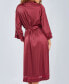 Women's Silky Long Robe with Lace Trims
