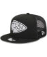 Фото #1 товара Men's Black Kansas City Chiefs Main Trucker 9FIFTY Snapback Hat