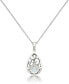 ფოტო #2 პროდუქტის Blue Topaz Open Work Teardrop Pendant and a Curb Chain