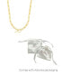 Фото #2 товара Gold Cubic Zirconia Paperclip Toggle Necklace