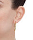 Textured Tube Medium Hoop Earrings in 10k Gold, 1-1/8"