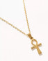 Lost Souls ankh cross pendant necklace in 18k gold plated Золотистый - фото #2