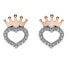 Charming silver earrings studs Princess E905643UZWL