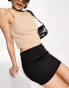 Weekday minimal scuba mini skirt in black XS - фото #2