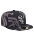 ფოტო #4 პროდუქტის Men's Black Chicago White Sox Logo Fracture 59FIFTY Fitted Hat