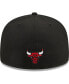 Фото #5 товара Men's Black, Red Chicago Bulls Pop Front 59FIFTY Fitted Hat
