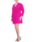 Фото #4 товара Plus Size Surplice V-Neck Rosette-Trim Dress