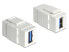 Фото #1 товара Delock USB3.0 A f/f - White - USB3.0 A - USB3.0 A - 17.1 mm - 35.2 mm - 22.3 mm