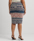ფოტო #2 პროდუქტის Plus Size Printed Pencil Skirt