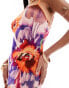 ASOS DESIGN scoop cami midaxi dress with contrast binding in vibrant floral print leuchtender Blumendruck, 34 - фото #4