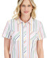 Фото #3 товара Women's Getaway Striped Button-Down Camp Shirt